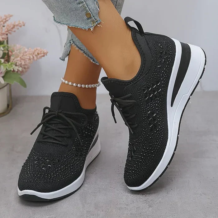 Sydney | Rhinestone Orthopedic Comfort Sneakers