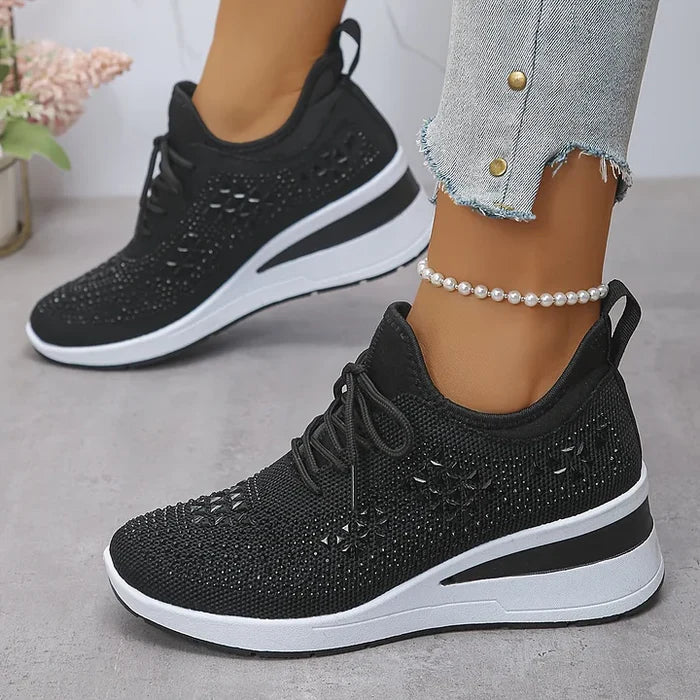Sydney | Rhinestone Orthopedic Comfort Sneakers