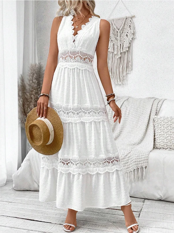 Hailey | Airy Lace V-Neck Dress