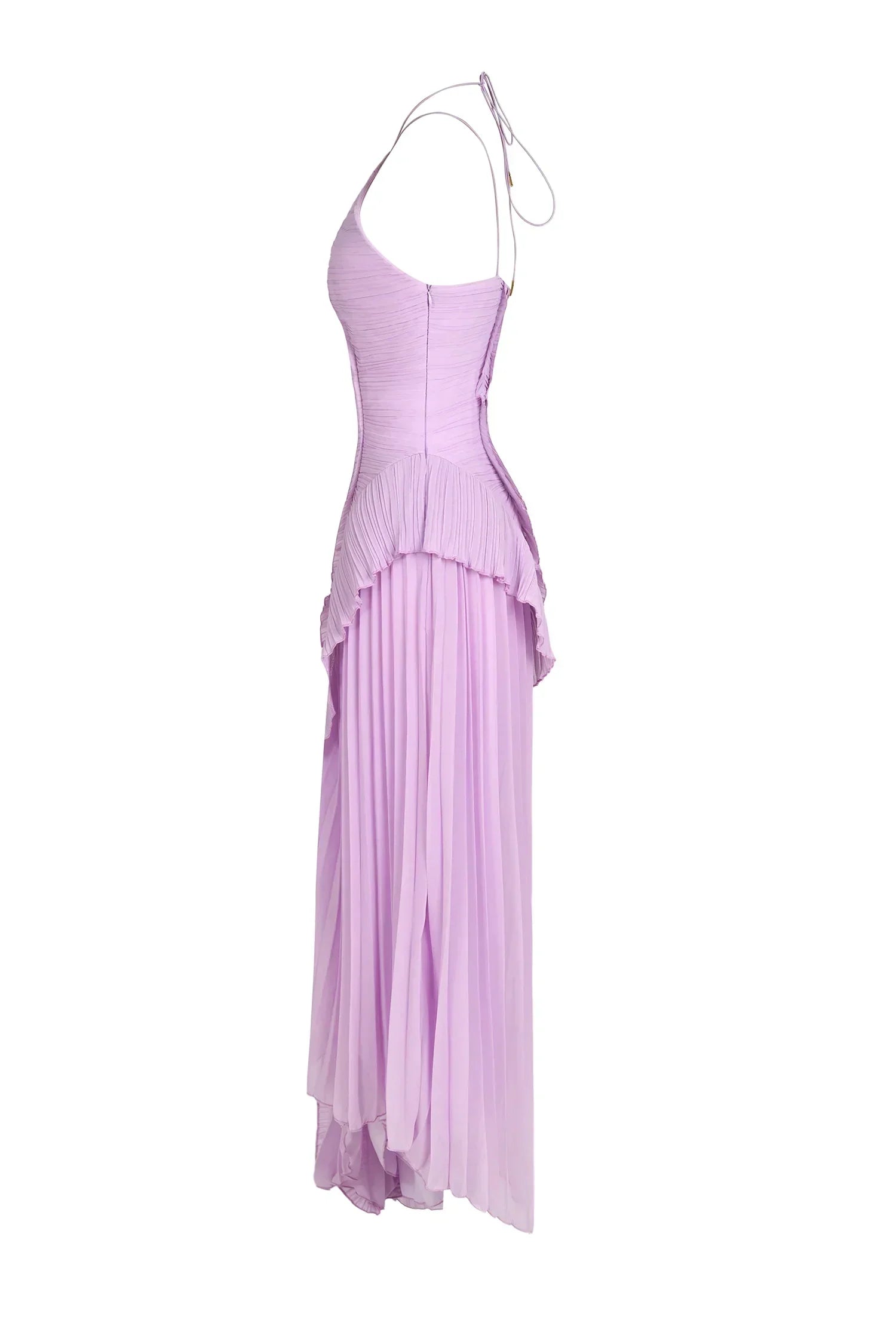 Hailey | Lavender Cascading Ruffle Dress