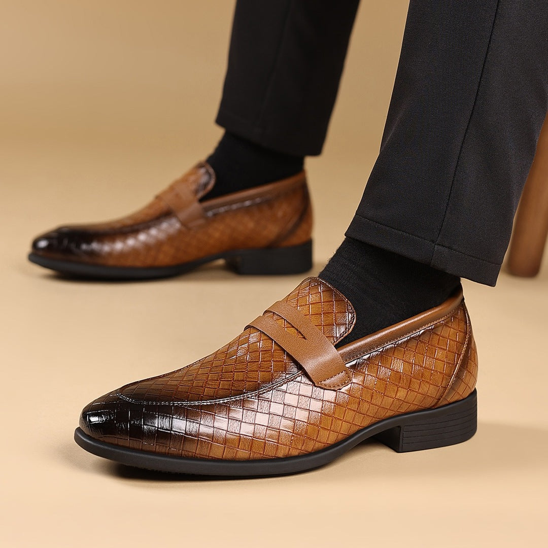 Cole | Woven Leather Business Shoes