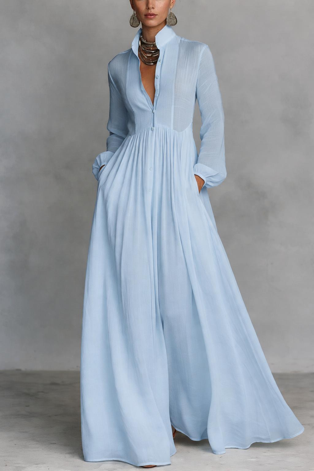 Amelia | Effortless Button-Front Maxi Dress