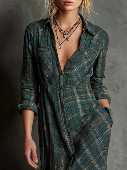 Madison | Heritage Plaid Maxi Dress