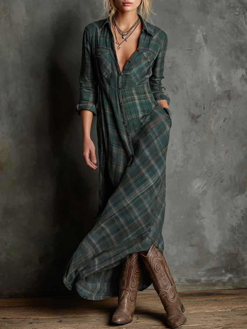 Madison | Heritage Plaid Maxi Dress