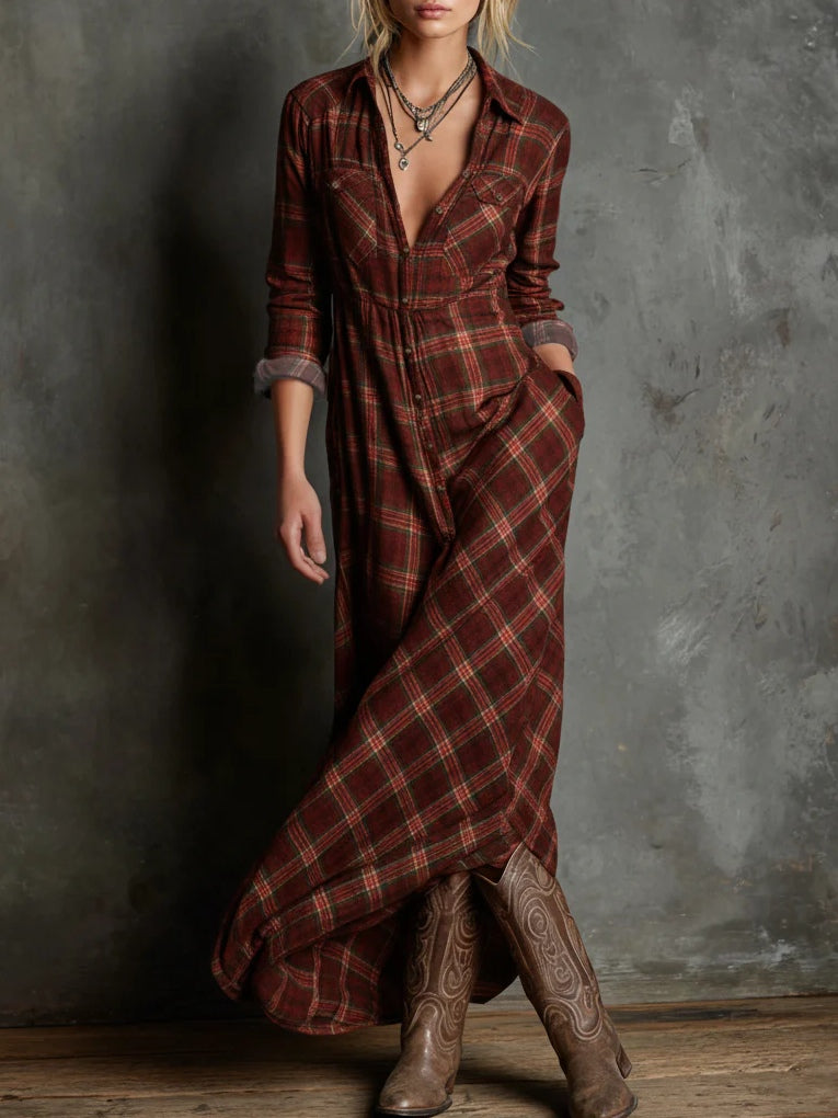 Madison | Heritage Plaid Maxi Dress