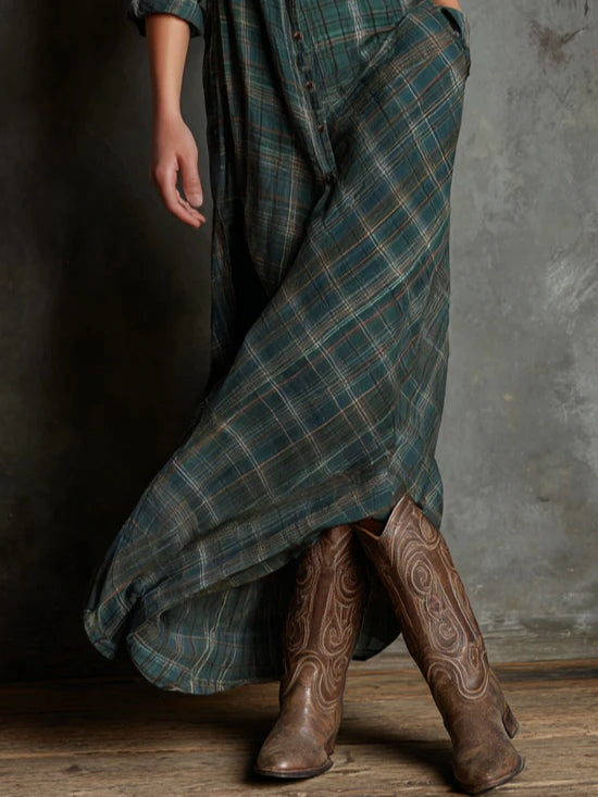 Madison | Heritage Plaid Maxi Dress