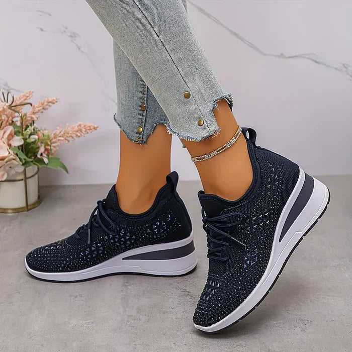 Sydney | Rhinestone Orthopedic Comfort Sneakers