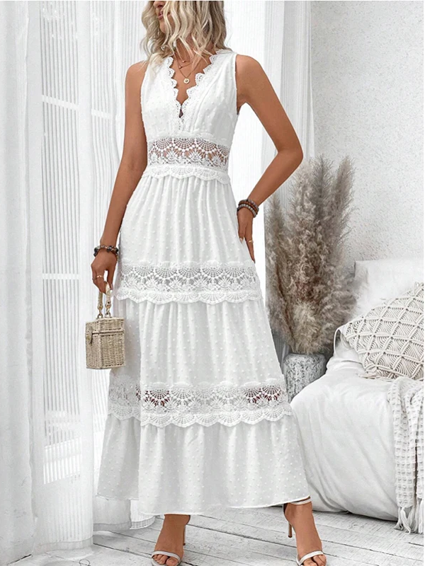 Hailey | Airy Lace V-Neck Dress