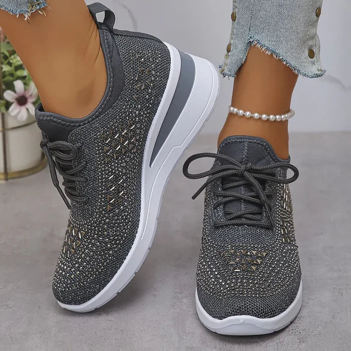 Sydney | Rhinestone Orthopedic Comfort Sneakers