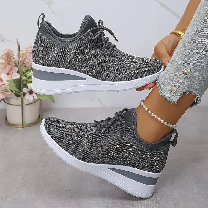 Sydney | Rhinestone Orthopedic Comfort Sneakers