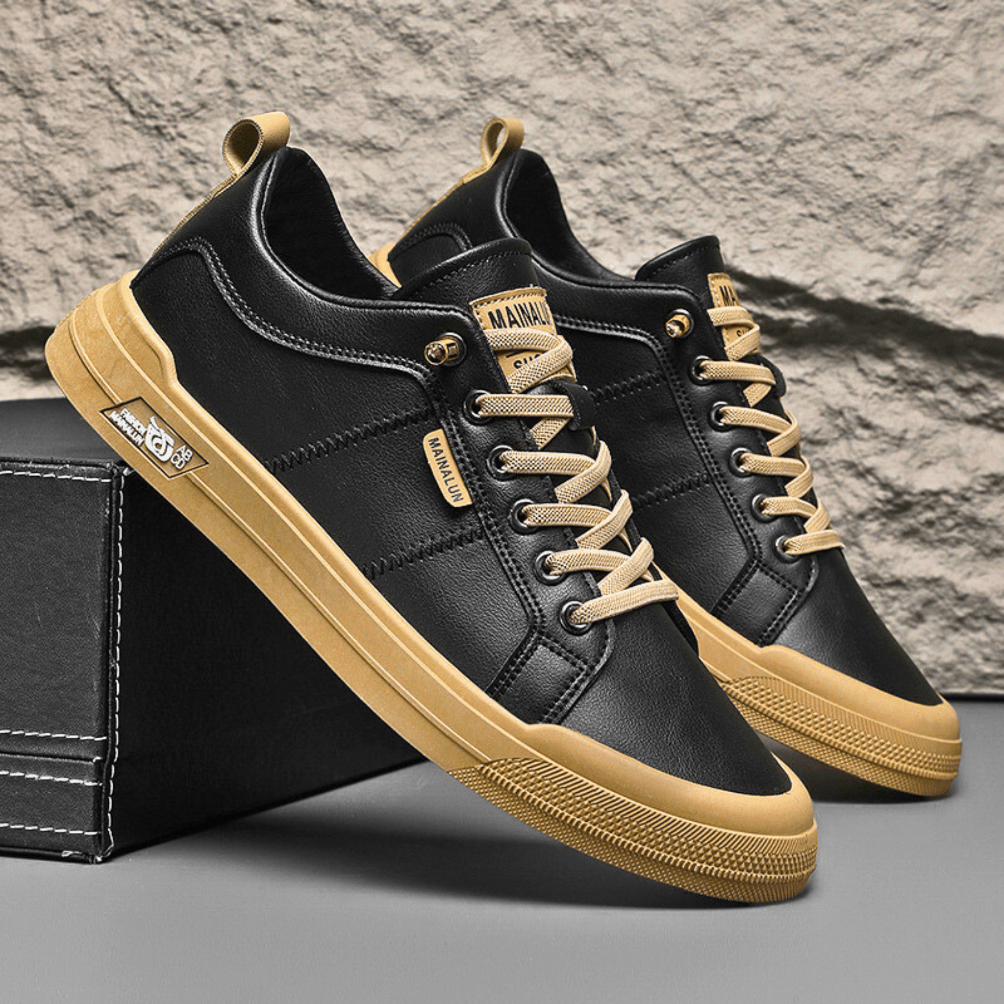 Nathan | Refined Leather Everyday Sneakers