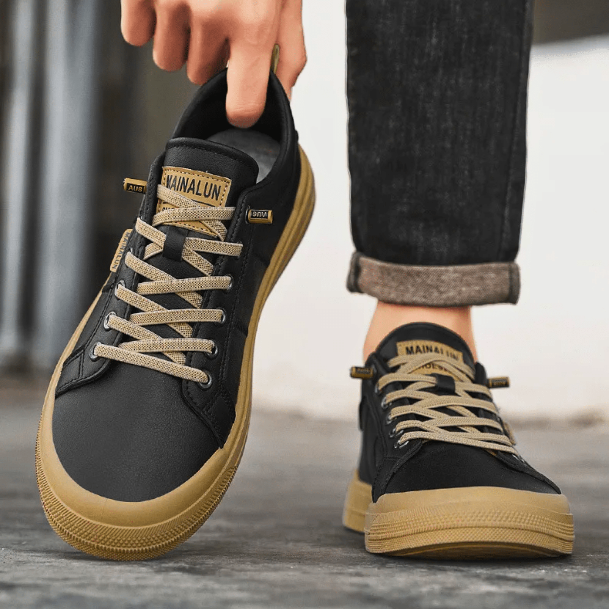 Nathan | Refined Leather Everyday Sneakers