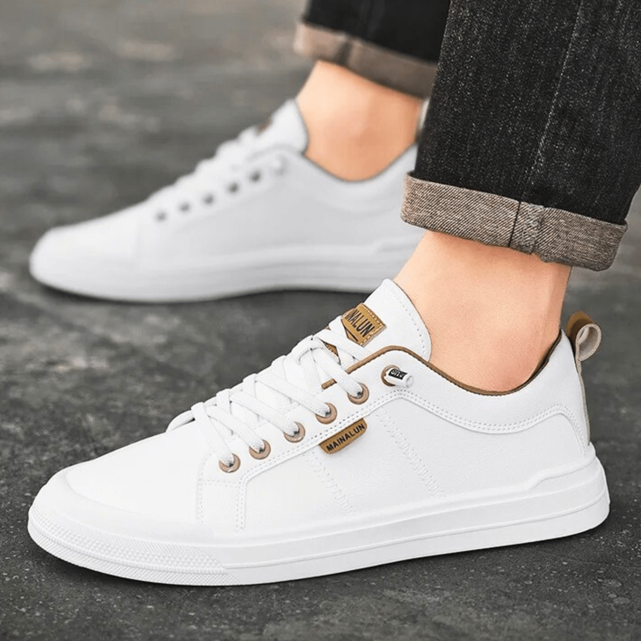 Nathan | Refined Leather Everyday Sneakers
