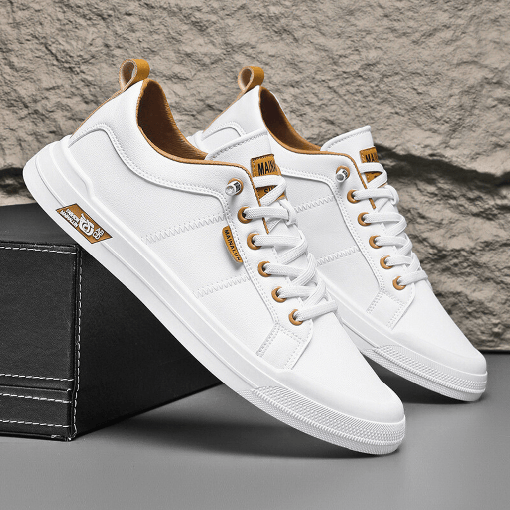 Nathan | Refined Leather Everyday Sneakers